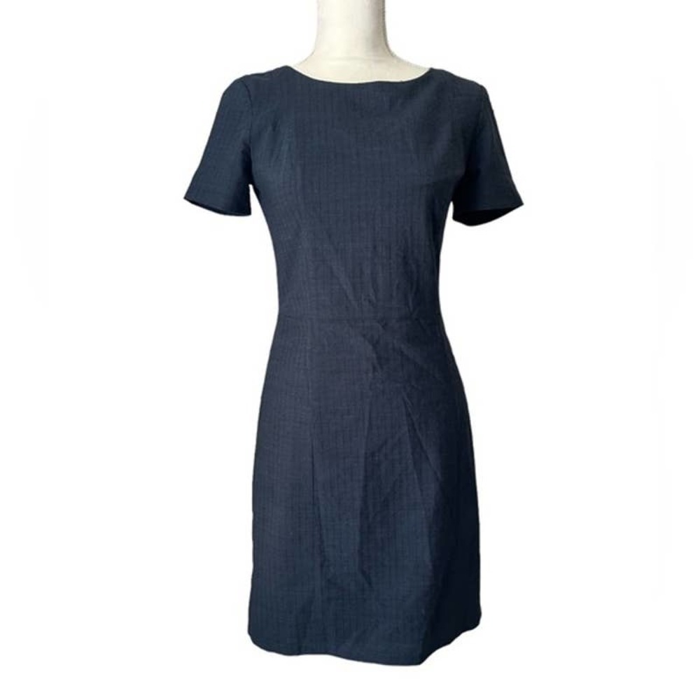 Theory Dark Blue Short Sleeve Mini Dress